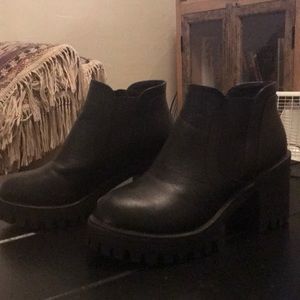 Women’s black chunky boots